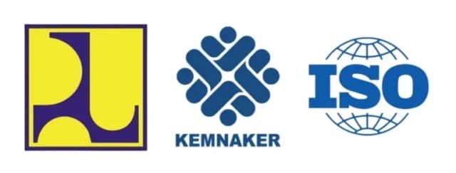 Logo LPJK, Kemnaker, dan ISO
