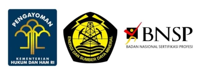 Logo Kementerian Hukum dan HAM RI, Kementerian ESDM, dan BNSP